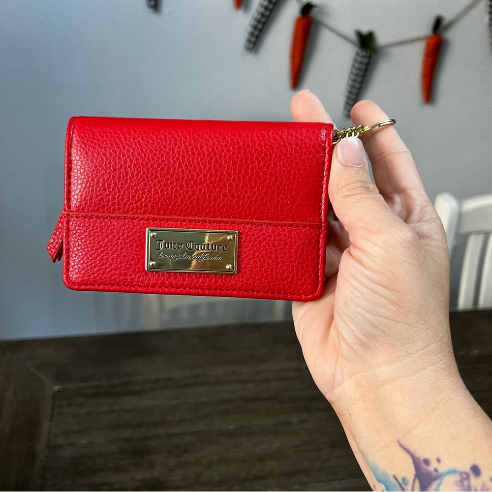 Juicy Couture Valentines Flap Card Case - Lipstick Red